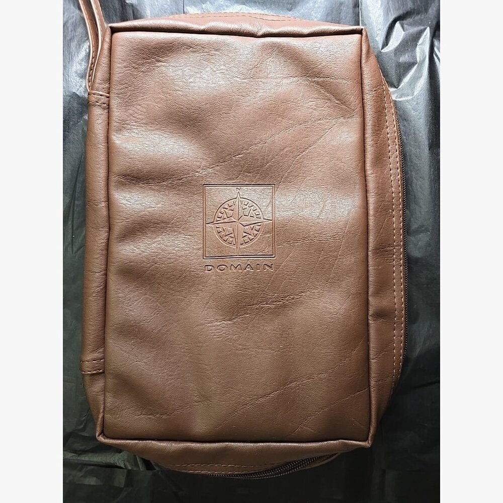 NEW Mary Kay Domain Men Shave Toiletry Travel Gym Brown Bag 10.5"x5" LARGE PHOTO